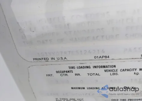 1985 Chevrolet Corvette from USA, damaged, VIN 1G1YY0787F5124214